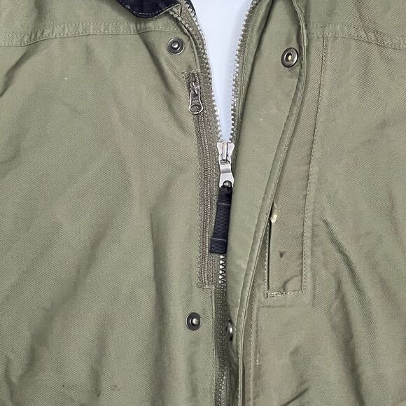 LL Bean Men's Thinsulate Winter Jacket Hooded Olive Green Outdoor Large 2010s - Picture 7 of 16